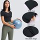 thumbnail image 4 of Tops Cortos de Entrenamiento para Mujer Camisetas de Yoga Acolchadas Sin Costuras Negro XL, 4 of 5