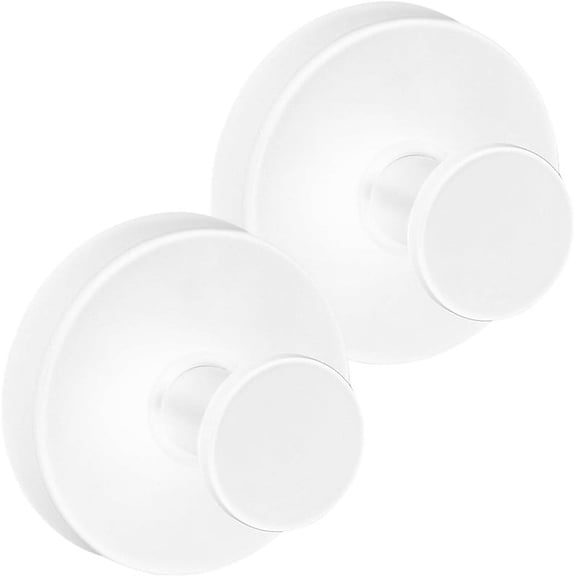 ZVZM Luxe Hold No-Drill Hooks, Stainless Steel Waterproof Towel Hooks for Bathrooms, Suction Cup Hooks for Inside Shower,Glass,Window,Glass Shower Doors, Mirrors (2 pack)