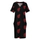 thumbnail image 4 of Red Glitter Lucky Loose Pocket Dress evening dresses ladies dresses for woman, 4 of 7