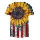 thumbnail image 4 of Fiudx Ofertas Del Día Top/Camisa de Cuello Redondo de Manga Corta con Cuello Redondo Estampado para Mujer, 4 of 5