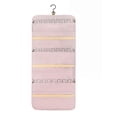 thumbnail image 4 of Organizador de joyas de doble cara, organizador de joyas colgante, soporte de joyería plegable de pared antienredos con 48 bolsillos. Rosa, 4 of 9