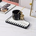 thumbnail image 4 of Vxdvou Piano Key Ceramic Coffee Cup and Saucer Set, Elegant Piano Mug with Tray, Premium Ceramic Coffee Mug for Tea, Coffee & Hot Drinks, Unique Gift Set for Home, Kitchen & Office, 4 of 4