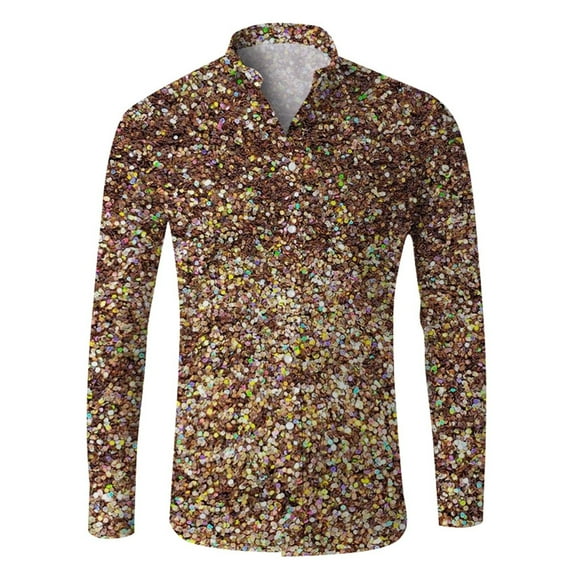 Men Carnival Long Sleeve Shirt Autumn Casual 3D Printing Hawaii Soft Polyester Long Sleeve Button