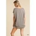thumbnail image 2 of Short Sheer Dolman Sleeve Scoop Neck Top With Side Slit M, 2 of 10