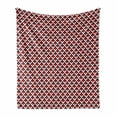 thumbnail image 1 of Geometric Soft Flannel Fleece Throw Blanket, Abstract Relief Pattern Vibrant Colored Checkered Mosaic Grid Print, Cozy Plush for Indoor and Outdoor Use, 70" x 90", Vermilion Black White, by Ambesonne, 1 of 6
