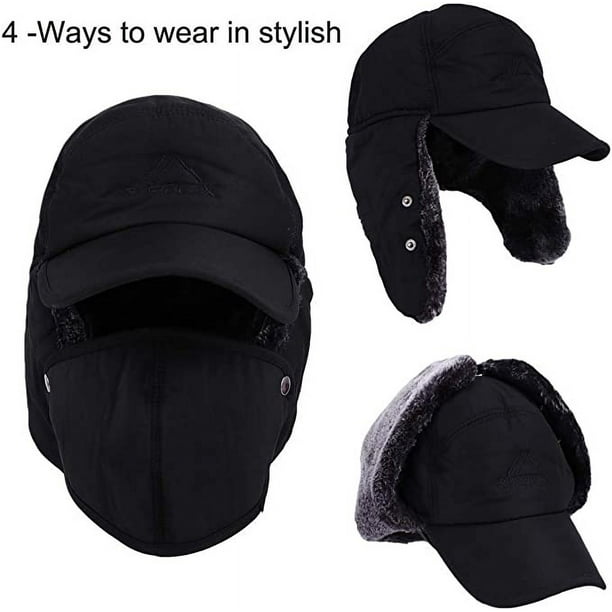 Winter Hat with Ear Flaps Windproof Warm for Skating Cycling Walmart