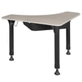 thumbnail image 3 of 28" Boomerang Height Adjustable School Desk with Backpack Hook- Maple, 3 of 6