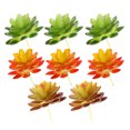 thumbnail image 1 of 8 Uds simulación de suculentas flocado gema flor de plástico flor artificial decoración de plantas verdes, 1 of 6