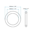 thumbnail image 2 of Uxcell 34x29x2.5mm Nitrile Rubber O Rings Metric Sealing Gasket, Black 50 Pack, 2 of 6