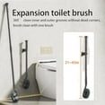 thumbnail image 3 of Long Handle Toilet Brush Set with Holder and 2 Brush Heads Silicone and Stiff Bristle Toilet Bowl Scrubber Bathroom Brush Cleaning Tool for Home, 3 of 9