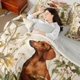 thumbnail image 5 of Manfei Animal Dog Full Size Bedding Sets 7 Pieces,Watercolor Flowers Full Size Bed in a Bag,Reversible, 5 of 6