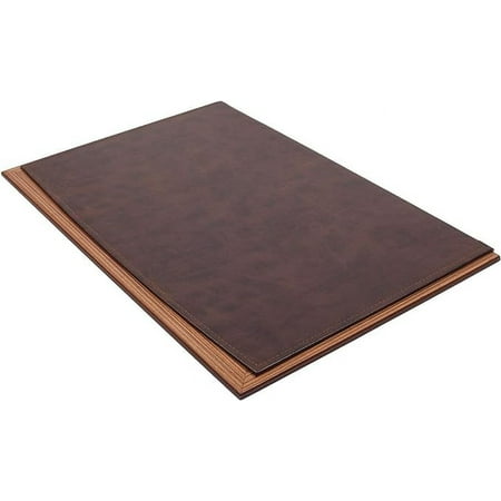 Leather Desk Pad with Wood Combination- Desk Organizer Set - Leather Office Desk Pad Mat Accessories - Office Gifts - Office Organizer with Cover