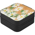 thumbnail image 2 of GZHJMY Daisy Flower Travel Jewelry Organizer Portable PU Leather Jewelry Box for Womens Earring Necklace Bracelets, 2 of 7