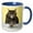 Blue/White, variant on 3drose, Funny Advice Cat Looking Aloft Grumpy Meme, 15oz Mug