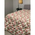 thumbnail image 2 of Flowers Insects Down Alternative Comforter, Pastel Colored Butterflies with Foliage Vintage Floral Themed, Microfiber Quilt for All Season, 5 Sizes, Champagne and Multicolor, by Ambesonne, 2 of 3