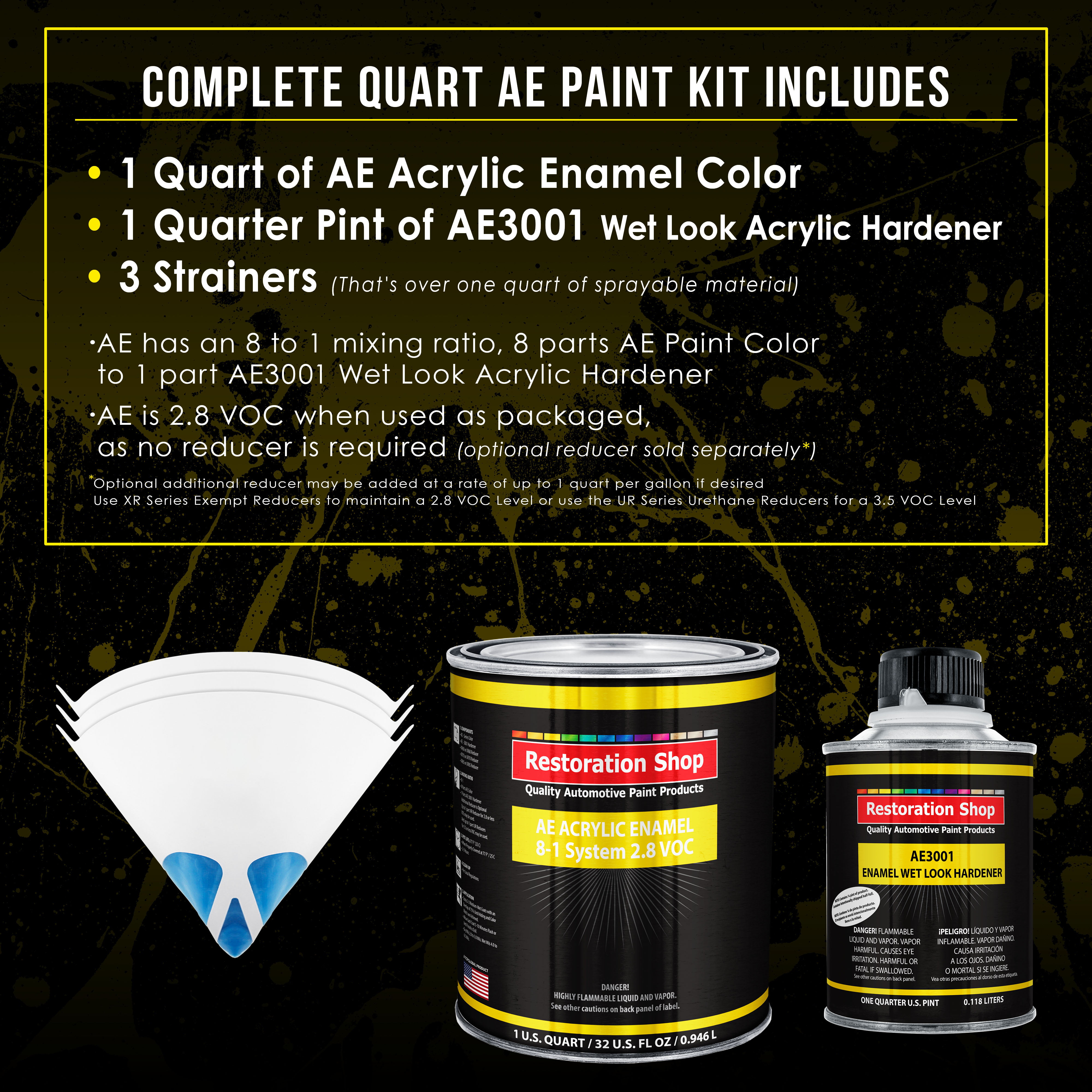 Jet Black Basecoat Clearcoat Quart Complete Paint Kit – Auto Paint HQ