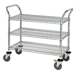 14 Deep x 36 Wide x 63 High Superior Chrome Bakers Rack with Wine Storage Walmart