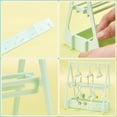 thumbnail image 6 of Opaque Acrylic Earring Display Hanger Holds Up to 8 Pairs Clothes Hangers Shaped Earring Organizer Holder Light Green 8.2x14x15.2cm, 6 of 7