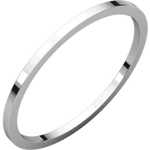 Palladium Oval Ring - Jewels By Lux Palladium 1mm Mens Wedding Flat Ring Band