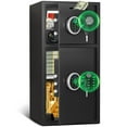 thumbnail image 1 of 7.0 Cu ft Large Safe Box Fireproof Waterproof, Biological fingerprint Home Safe with Deposit Slot & Dual Alarm System, Money Safe With Mute Function and LED Light, Security Box for Money Valuables, 1 of 9