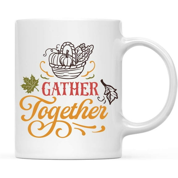 Koyal Wholesale Fall Autumn Season 11oz. Coffee Mug Gift, Gather Together, 1-Pack