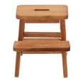 thumbnail image 2 of Taburete para casa de muñecas 1/12, con 4 patas, 2 escalones, ligero, rectangular, de madera, 2 of 14