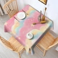 thumbnail image 2 of Colorful Cloud Star Pattern Square Tablecloth,Waterproof Square Table Cover,Wipeable Spillproof Washable Table Cover for Home Kitchen Party Decor 60"x60"(152x152cm), 2 of 6