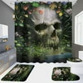 thumbnail image 1 of Dvkptbk Halloween Rideau de Douche Ensemble de Rideau de Douche Rideau de Douche Imperméable Rideau de Douche Séparation Sec et Humide Ombrage Ensemble de Rideau de Douche Chaud, 1 of 7