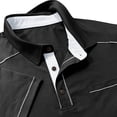 thumbnail image 4 of IWRICH Men's Polo Shirts Short Sleeve T Shirt Lightweight Casual Button up Shirts Summer Collared Tops with Pocket Black XXL, 4 of 7