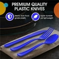 thumbnail image 5 of Exquisite Disposable Knives - 200 Dark Blue Plastic Knives - Blue Party Supplies, 5 of 8