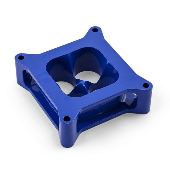 Speedmaster PCE120.1009.03 2" Aluminum 4150 CNC Machined Carburetor Spacer Square Bore 4 Port - Blue