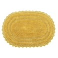 thumbnail image 2 of Better Trends 20" x 32" Oval Shape Bath Mat 100% Cotton Bathroom Rug Water Absorbent Bath Rug Machine Washable (Yellow) Lilly Crochet Collection, 2 of 6