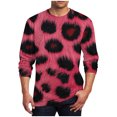 thumbnail image 1 of Blusas y camisas de manga larga y cuello redondo para hombre, estilo casual, estampado, cuello redondo, manga corta, poliéster, 1 of 4