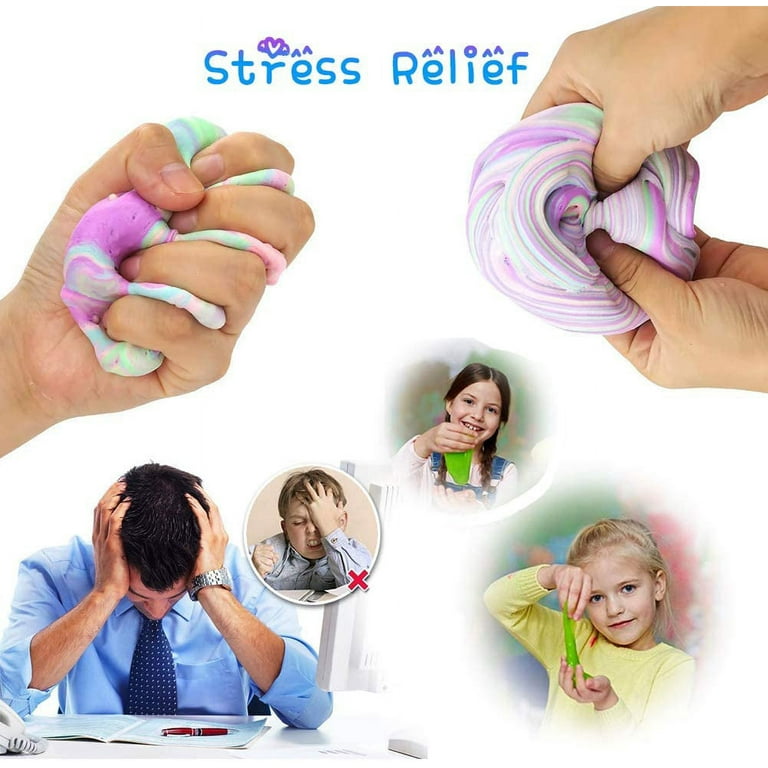 Mixed Fluffy Floam Slime Stretchy & Soft Clay Toys Non-Toxic for Children and Adults