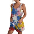 thumbnail image 2 of GaThRRgYP Summer Jumpsuit for Women,Womens Summer Comfortable Casual Suspender Printing Shorts Pocket Jumpsuit Shorts Multicolor S, 2 of 7