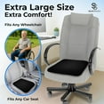 thumbnail image 2 of Large Gel  Cushion for Long Sitting - 18.5" x 17.5" - Breathable Cooling Design - Pressure Relief for Sciatica, Tailbone & Back - Office Chair, Wheelchair, Car & Truck Cushion, 2 of 8