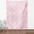 thumbnail image 4 of Tropical Fabric by the Yard, Uncomplicated Illustration of Banana Leaves Scattered on a Plain Background, Upholstery Fabric for Dining Chairs Home Decor Accents, Pastel Pink White by Ambesonne, 4 of 5