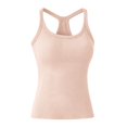thumbnail image 6 of Tanks with Built in Bra，spaghetti Strap Tank Top Workout Yoga Shirts Slimming Tank Tops for Women Active Tops Workout Camisole Low Cut Tank Tops for Women Camisole with Built in Br,Light Pink,2XL, 6 of 8