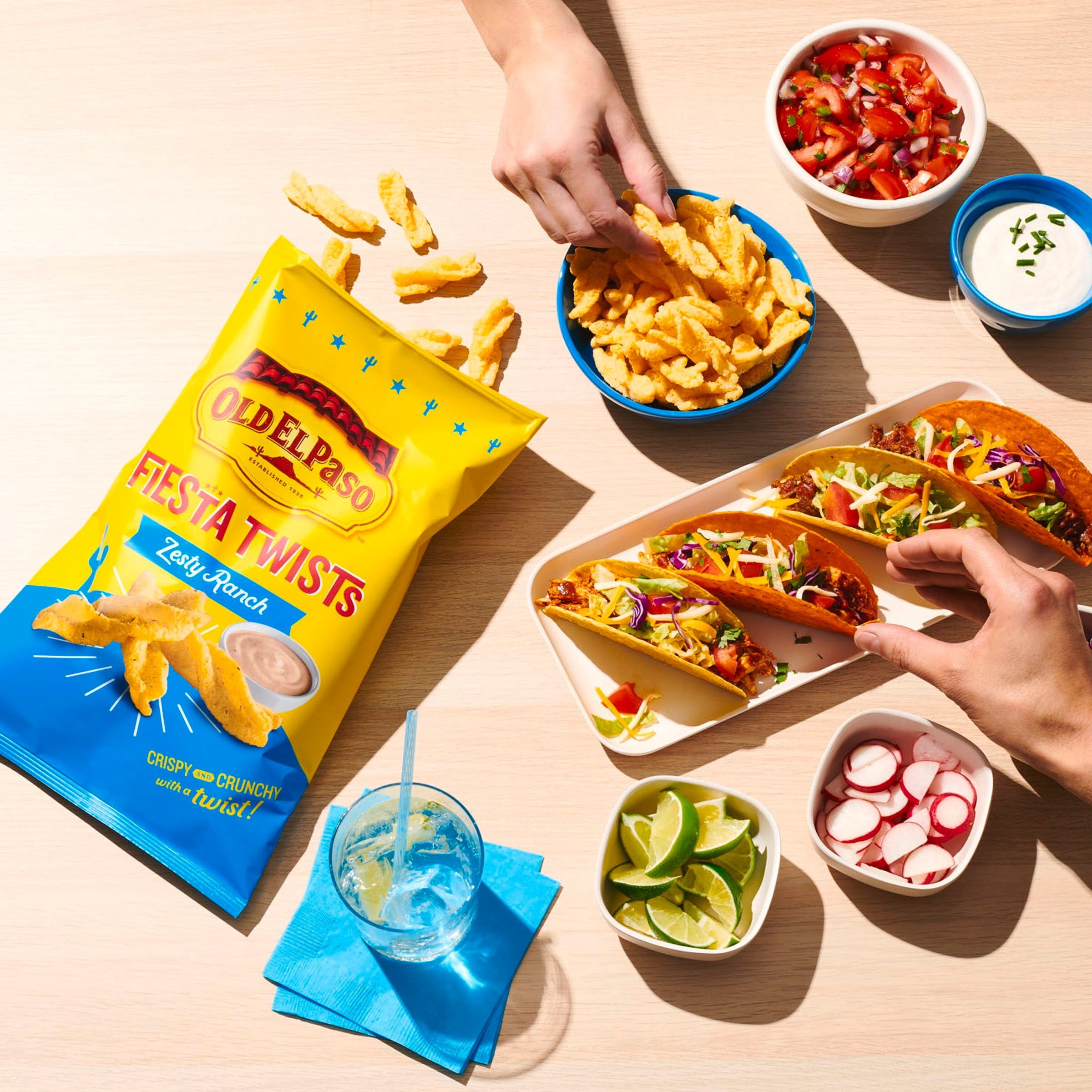 Old El Paso Fiesta Twists, Zesty Ranch, Crispy Corn Snacks, 5.5 oz