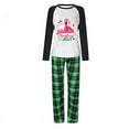 thumbnail image 4 of Pijamas familiares navideños a juego, conjuntos de pijamas navideños en julio, flamenco, Santa, Verde, 4 of 4