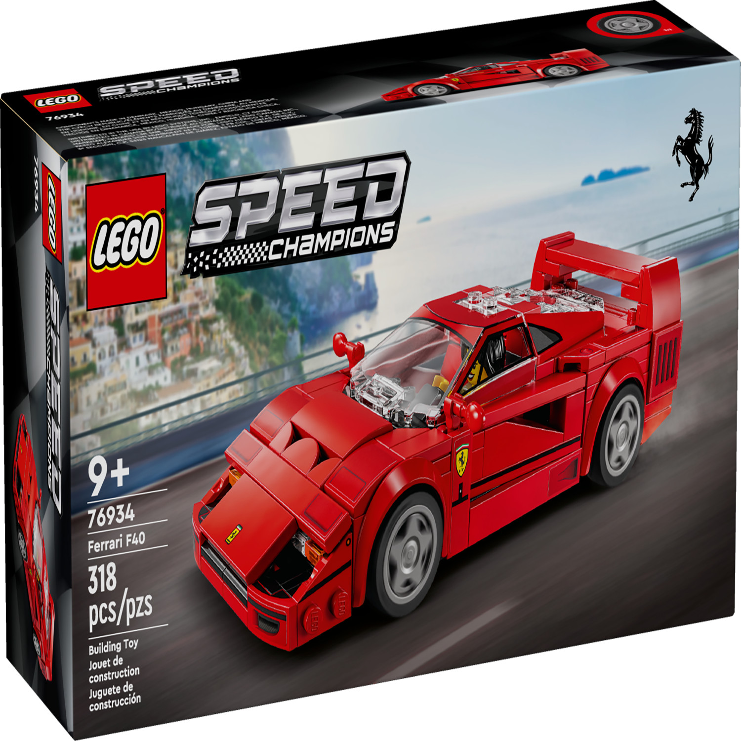 LEGO Speed Champions Ferrari F40 Superauto, Set de Construcción de Modelo de Auto de Juguete, Idea de Regalo Ferrari, 76934 2