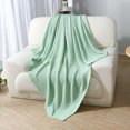 thumbnail image 3 of 100% Cotton Decorative Solid Knit Throw Blanket for Sofa,50"x 60"Pale Green, 3 of 8