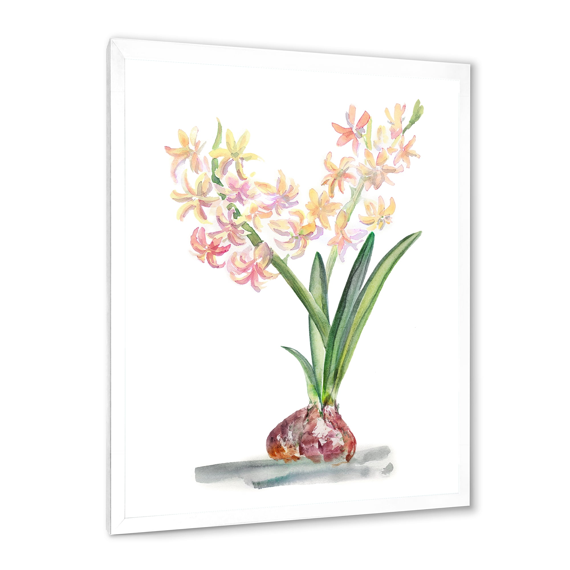 Designart 'Blossoming Hyacinth' Traditional Framed Art Print