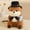F, variant on Clearance! Stuffed Capybara Capybara Plush Cute Capybara Plush Doll with Turban 30Cm Soft Plush Pillow for Sofa Decoration Gift (D)