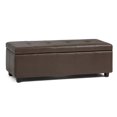 thumbnail image 1 of Simpli Home Castleford Faux Leather Storage Bench in Chocolate Brown, 1 of 7