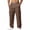 (New33)Brown, variant on ThriftyPlait Mens Wide Leg Cargo Jogger Sweatpants Casual Elastic Drawstring Waist Multi Pocket Pants Straight Fit Daily Walking Outdoor Pants