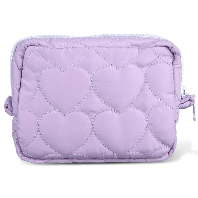 Neceser Maquillaje Acolchada Con Patrón Corazón Almacenamiento Informal