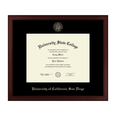 Framerly - UCSD Diploma Frame with Black Mat