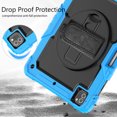 thumbnail image 7 of Case for iPad Pro 12.9 2022/2021/2020/2018 6th/5th/4th/3rd Gen with Screen Protector, 360 Degree Rotating Kickstand Hand Strap Shockproof Cover with Shoulder Strap, Sky Blue, 7 of 7
