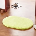 thumbnail image 5 of Oval Microfiber Floor Mat Non-Slip Absorbent Bathroom Rug Living Room Entry Door Bedroom Carpet 40x60cm, 5 of 9